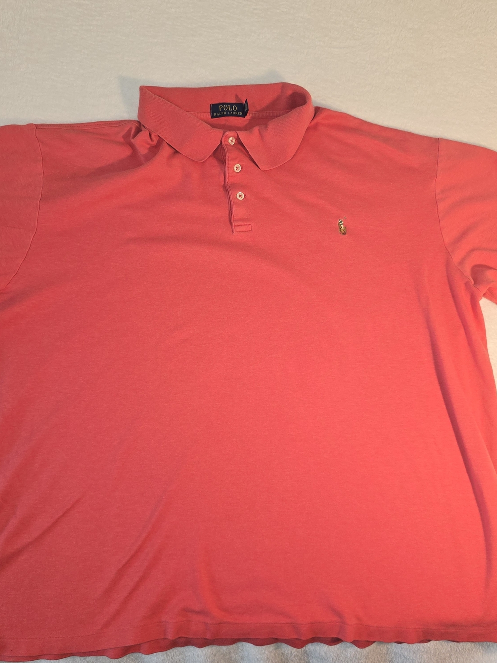 Polo Ralph Lauren Polo Shirt Mens Big 3XLT Coral Short Sleeve Pony Logo Golf